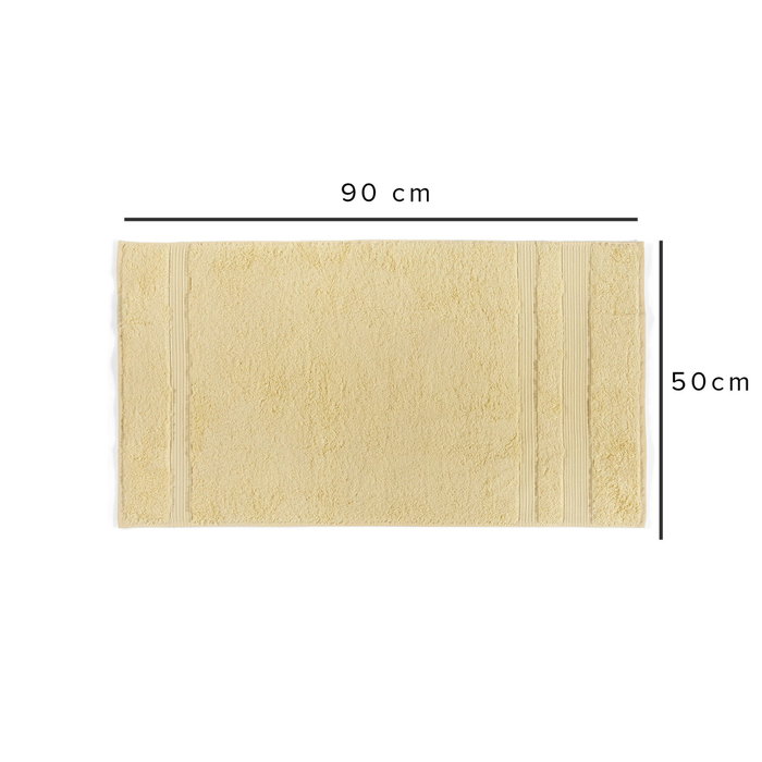 Mijölnir Toalla de Manos Amarillo 60% Algodón 40% Bambú 685 gr/m² Suave Absorbente 50x90 cm Confort Lujoso
